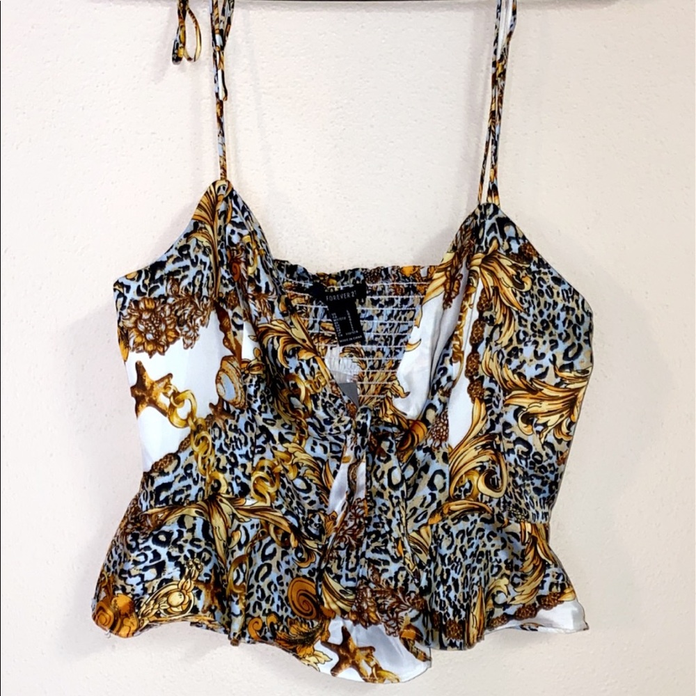 Silky tank top cropped